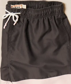 Bottoms|Swimwear | Sunset x Vine Ralphie Two Tone Swim Trunks Charcoal