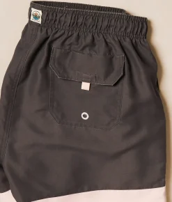 Bottoms|Swimwear | Sunset x Vine Ralphie Two Tone Swim Trunks Charcoal