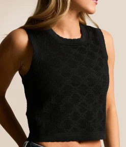 Tops | Z Supply Ramona Cropped Sweater Tank Top Black