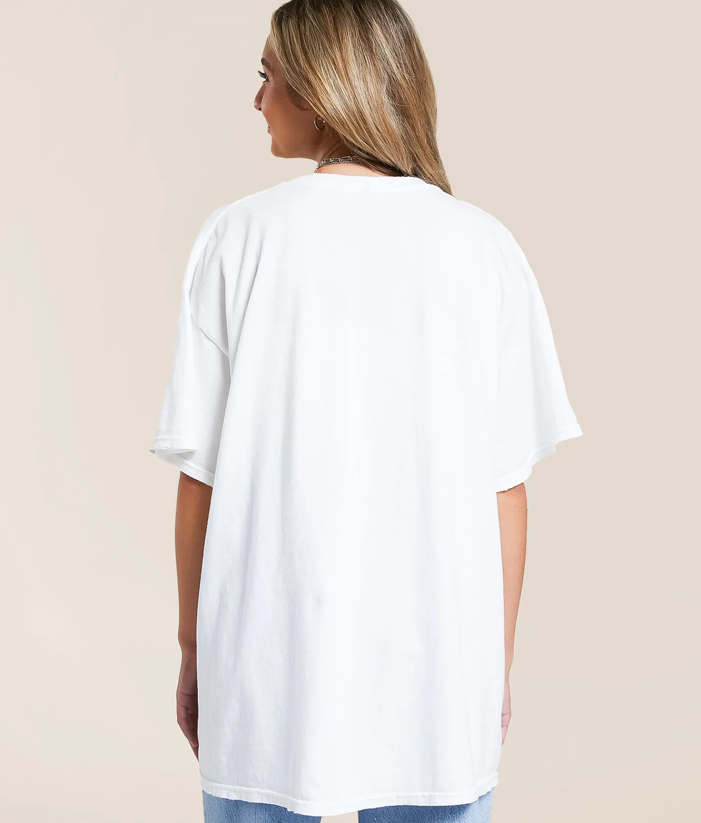 Merch Traffic Ramones® Oversized Band T-Shirt Cream New
