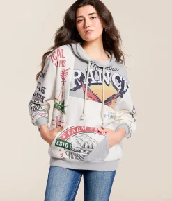 Tops | Modish Rebel Ranch & Seed Hooded Sweatshirt Marshmallow