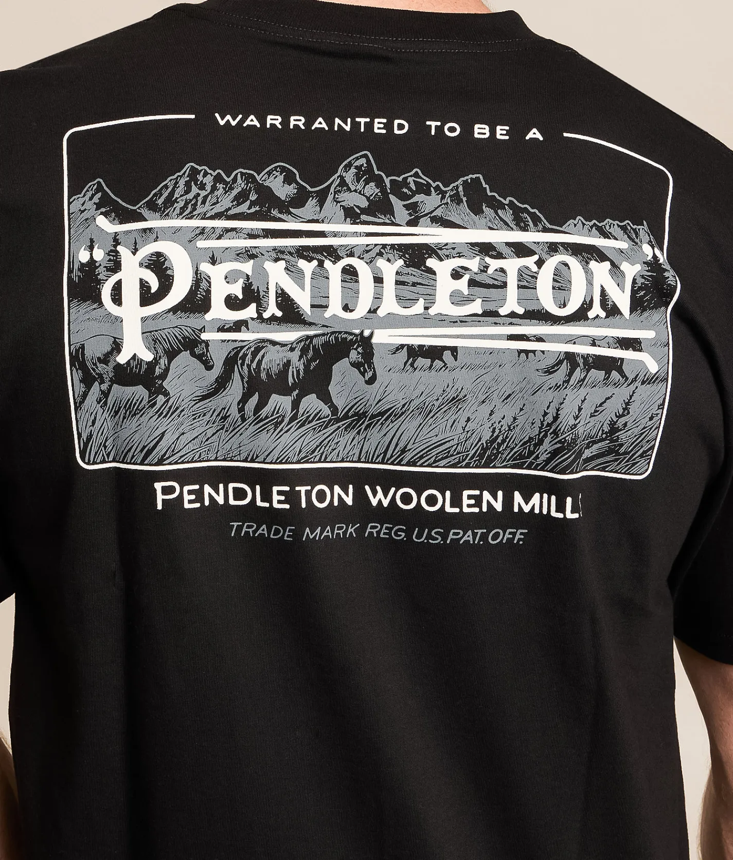 Pendleton Ranch Landscape T-Shirt Black Outlet
