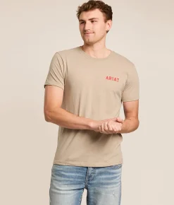 Tops|Graphic T-Shirts | Ariat Ranch Proven Longhorn T-Shirt Trench Coat Heather