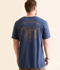Graphic T-Shirts | Ariat Range Drover T-Shirt Blue Dusk