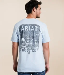 Tops|Graphic T-Shirts | Ariat Ranger Mesa T-Shirt Sky Blue