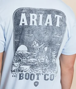 Tops|Graphic T-Shirts | Ariat Ranger Mesa T-Shirt Sky Blue