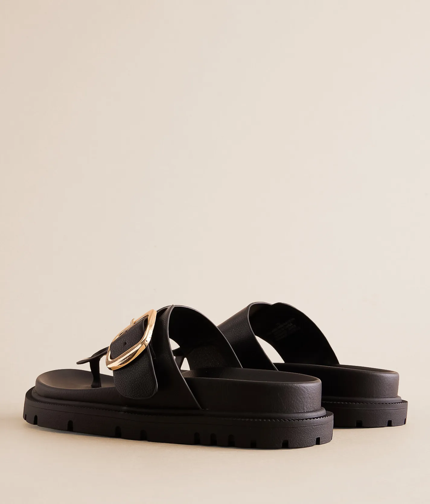 Shoes | Mia Ravienn Big Buckle Sandal Black