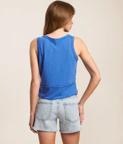 Tops | FITZ + EDDI Raw Edge Cropped Tank Top Campanula