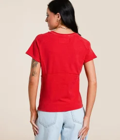 Gilded Intent Raw Edge T-Shirt Sandshell