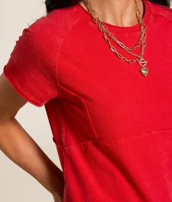 Gilded Intent Raw Edge T-Shirt Sandshell