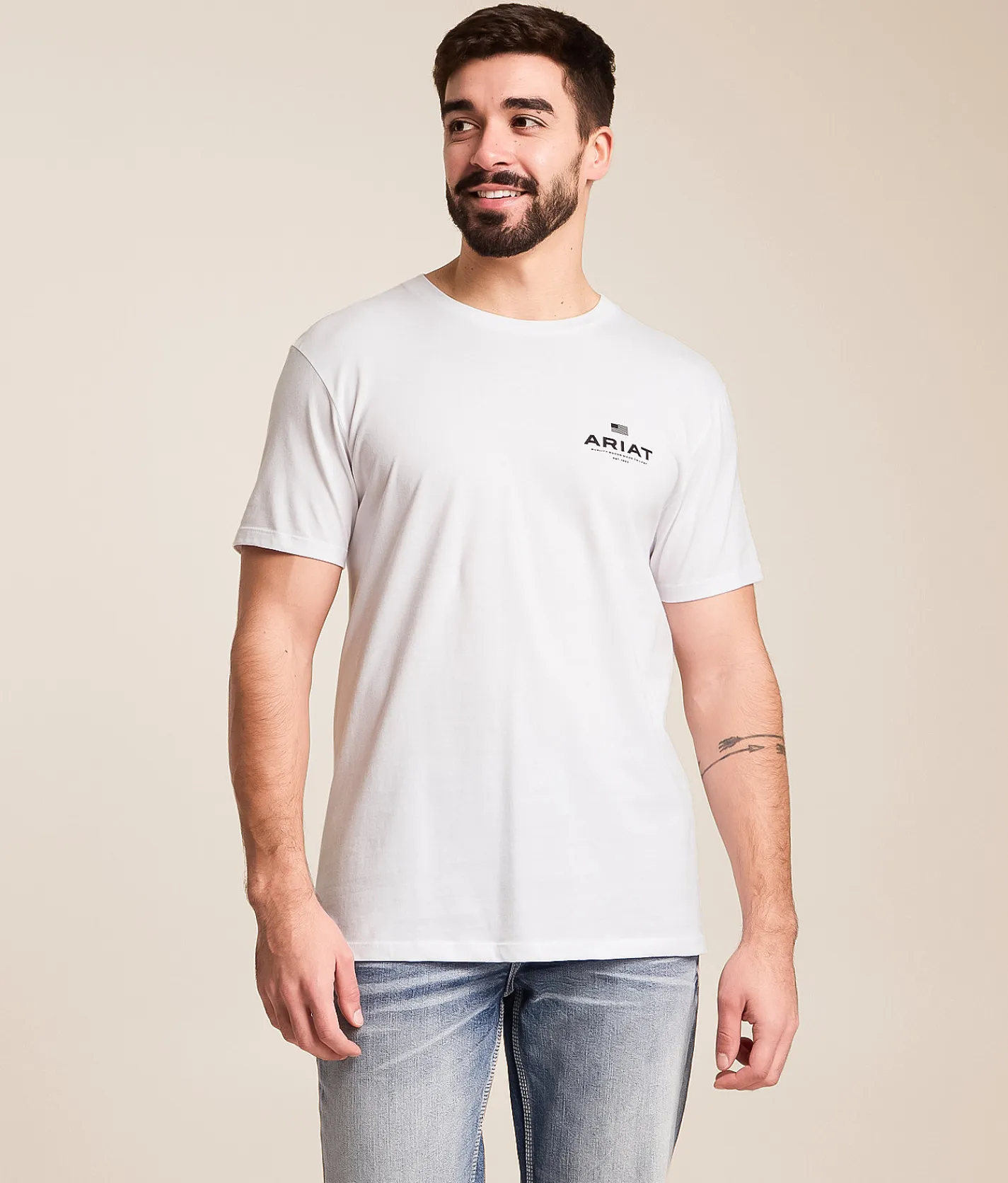 Tops|Graphic T-Shirts | Ariat Realcamo Shield T-Shirt White