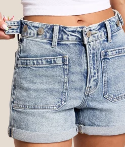 VERVET by Flying Monkey Rebecca High Rise Cuffed Short Jump Sale