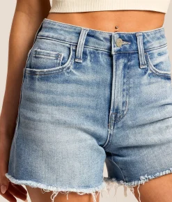 VERVET by Flying Monkey Rebecca High Rise Stretch Short Riptide Sale