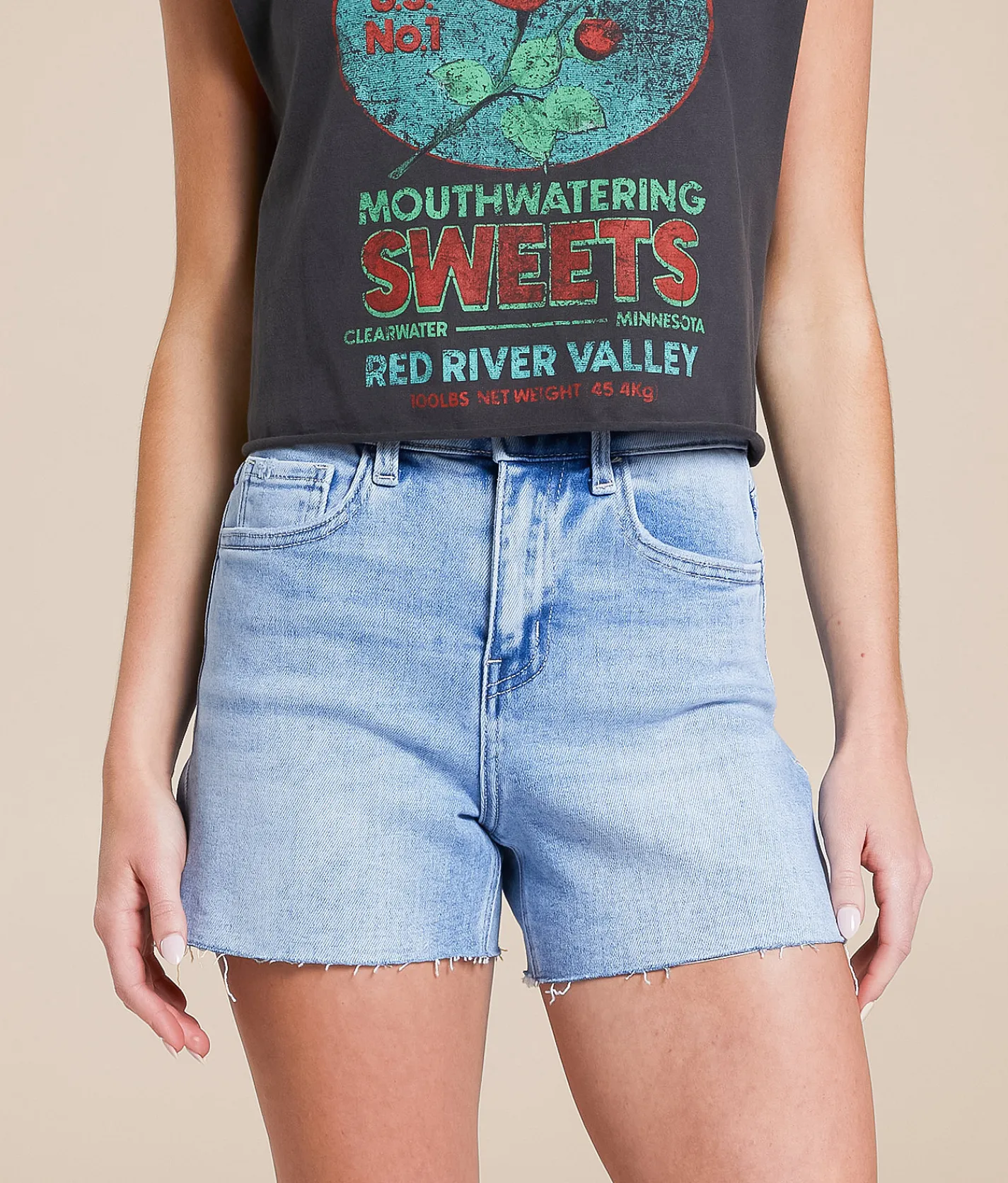 VERVET by Flying Monkey Rebecca High Rise Stretch Short Uptown Funk Sale