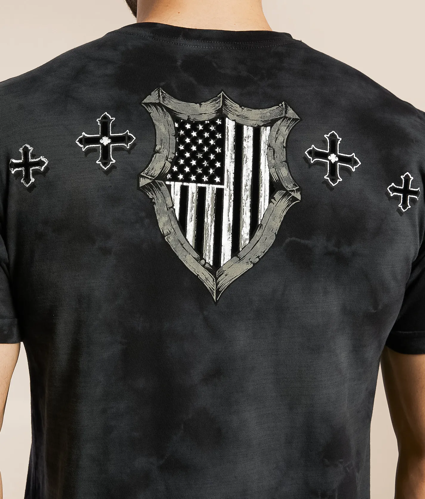 Graphic T-Shirts | Affliction Rebel Instinct T-Shirt Char Blk Lava Wash