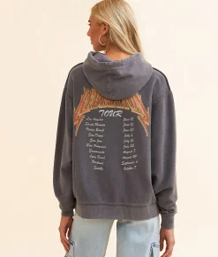 Modish Rebel Rebellion Tour Hooded Sweatshirt Charcoal Clearance