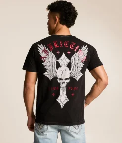 Tops|Graphic T-Shirts | Affliction Rebel Soul T-Shirt Black Lava Wash
