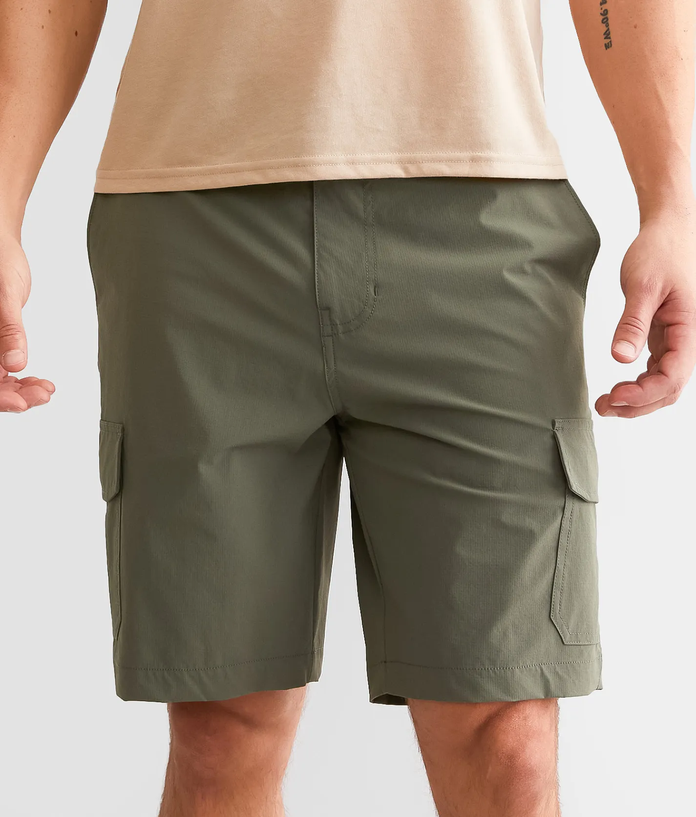 Bottoms|Activewear | Maven Co-op Recreation Cargo Stretch Short Castor Grey