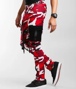 Sale Jeans|Bottoms | PREME Cargo Skinny Stretch Jean Red Camo