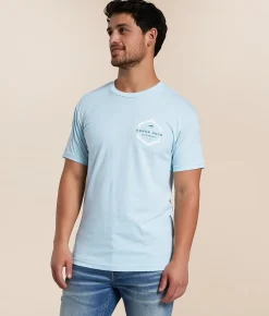 Tops|Graphic T-Shirts | Honey Hole® Redfish Hex T-Shirt Light Blue