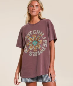 Merch Traffic Red Hot Chili Peppers Oversized Band T-Shirt Andorra Best