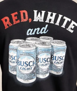JEDCo Red White & Busch Light T-Shirt Black Best