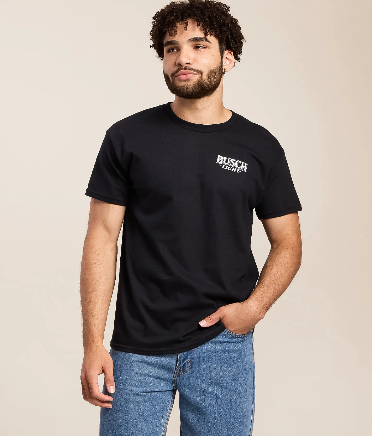 JEDCo Red White & Busch Light T-Shirt Black Best