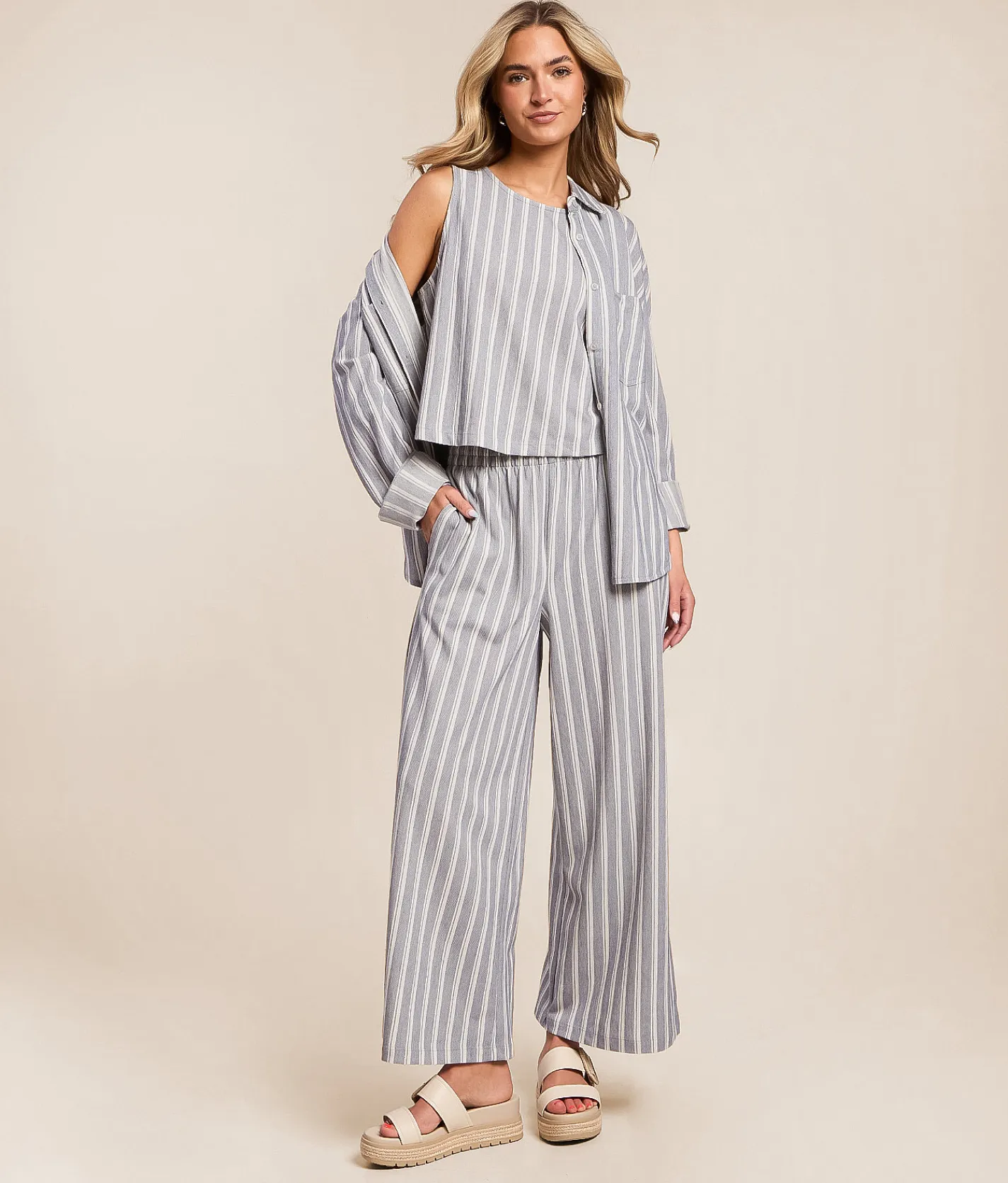 Tops | Z Supply Reece Striped Shirt Cloud