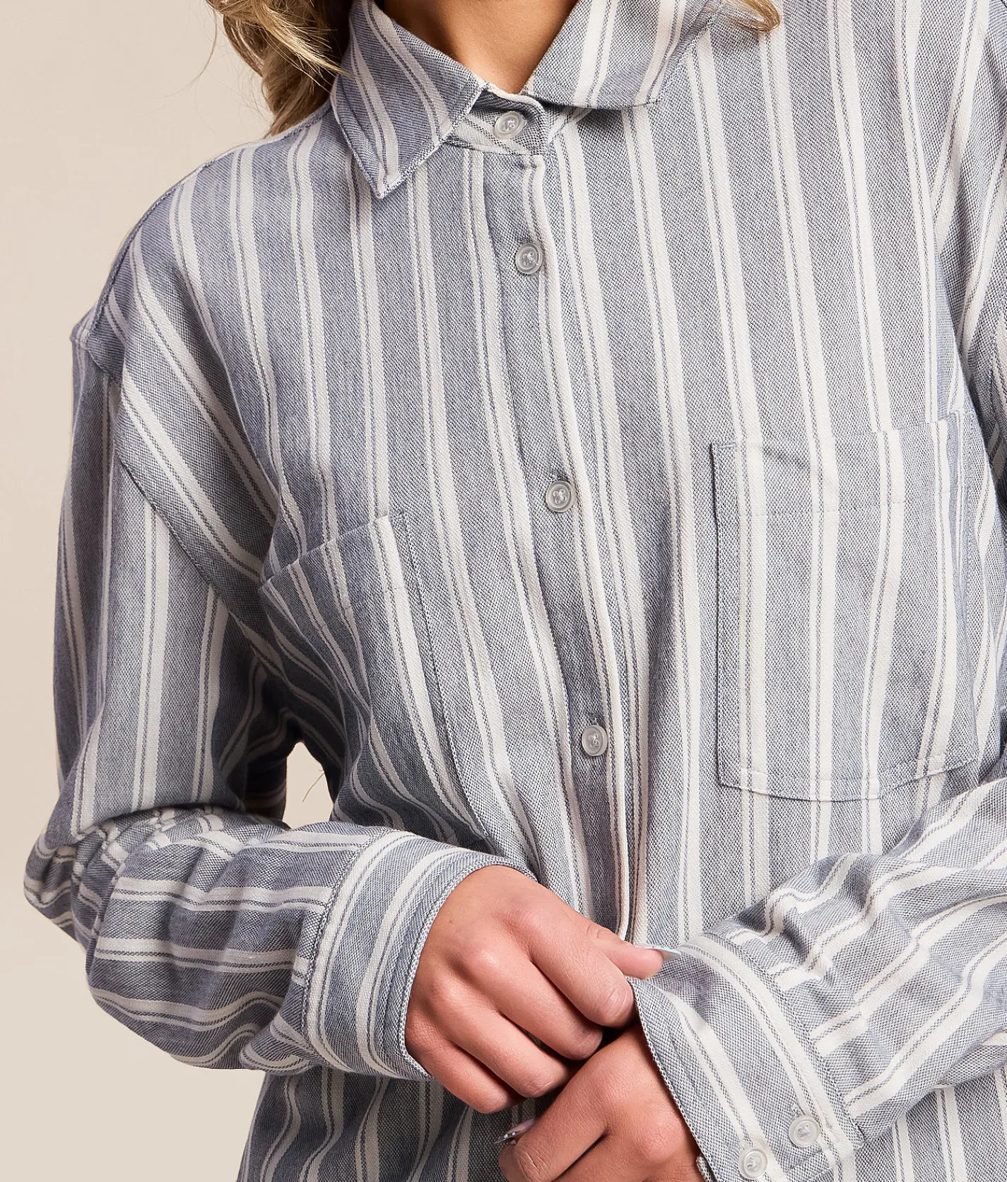 Tops | Z Supply Reece Striped Shirt Cloud