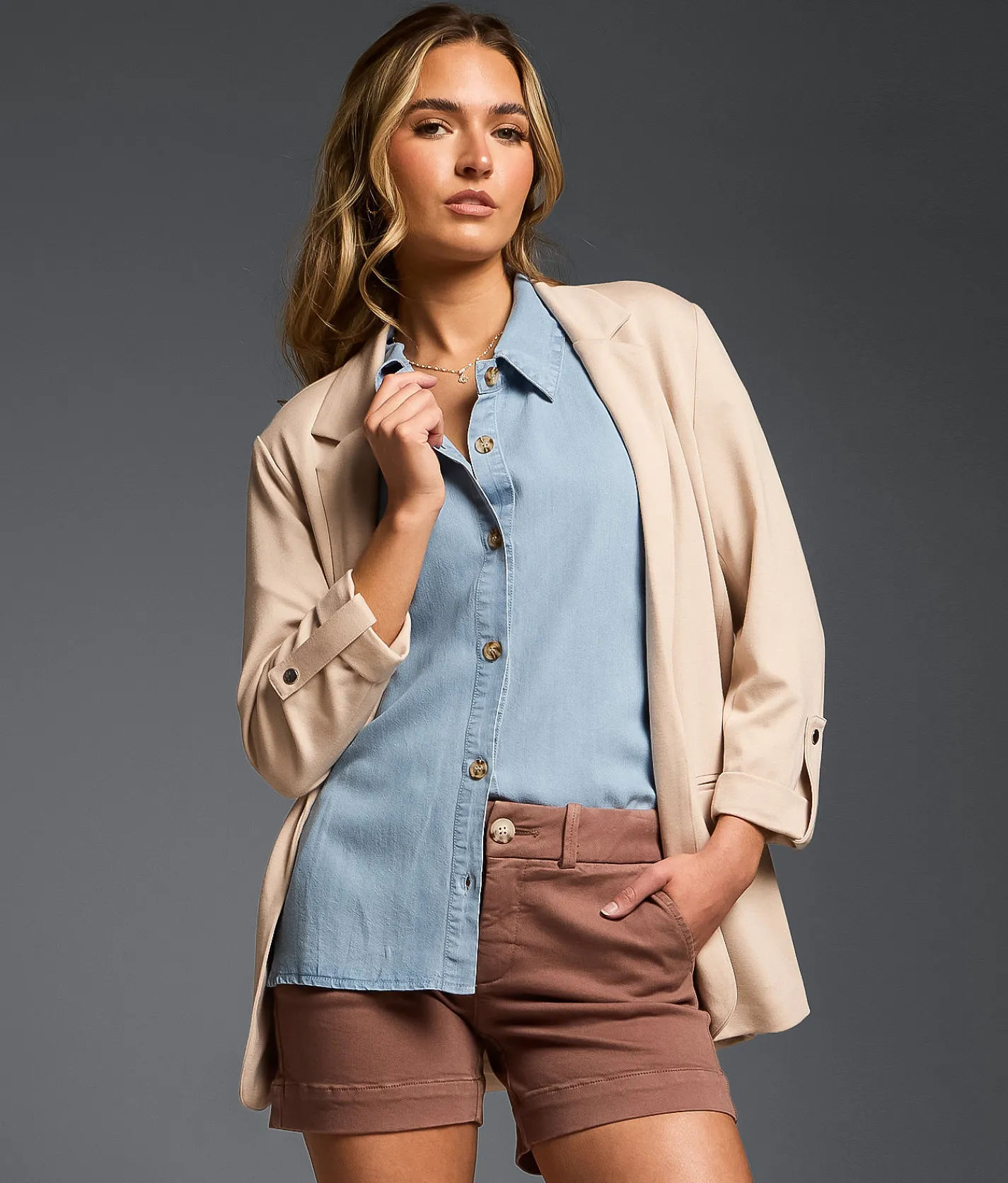 Buckle Black Refined Edit - Chambray Shirt Blue Best