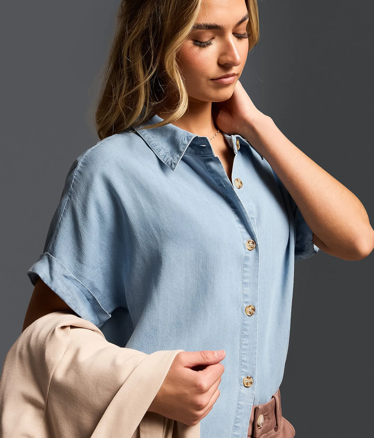 Buckle Black Refined Edit - Chambray Shirt Blue Best