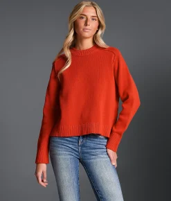 Tops | Buckle Black Refined Edit - Exposed Seam Sweater Molten Lava
