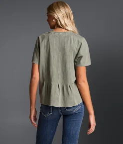 Tops | Buckle Black Refined Edit - Pleated Top Cannoli Cream