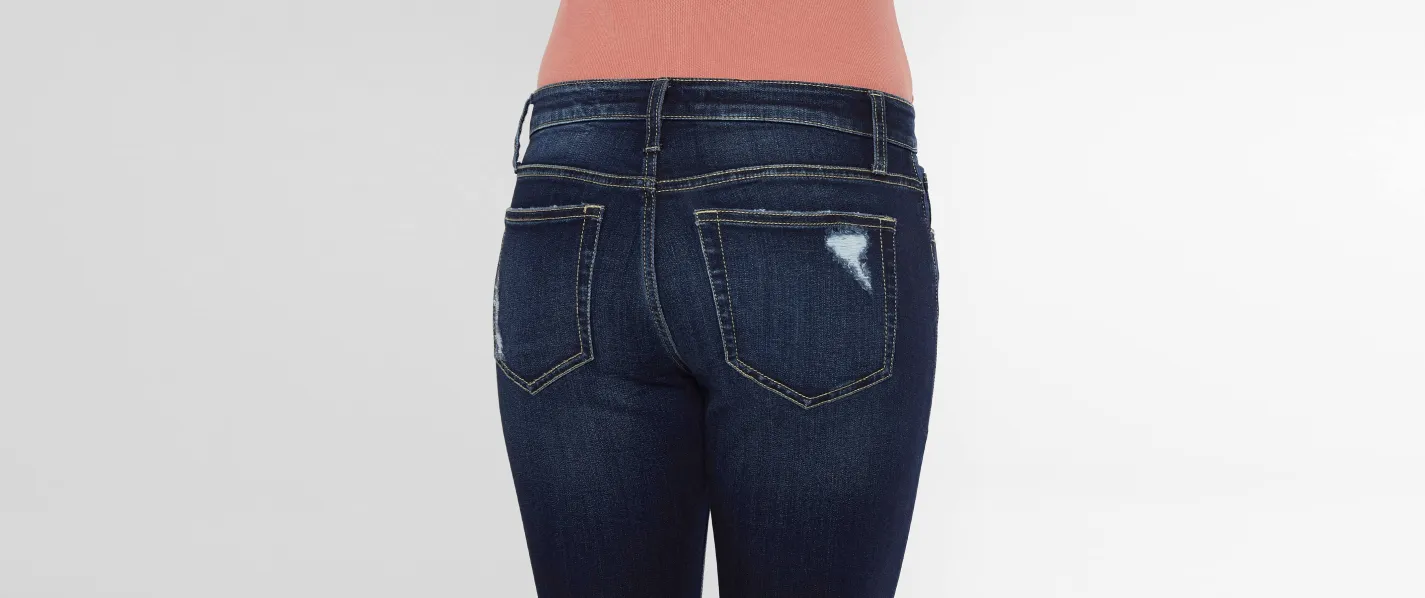 Daytrip Refined Virgo Cuffed Stretch Capri Jean Dark 187 Hot