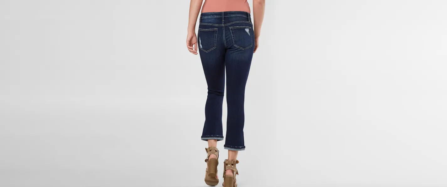 Daytrip Refined Virgo Cuffed Stretch Capri Jean Dark 187 Hot