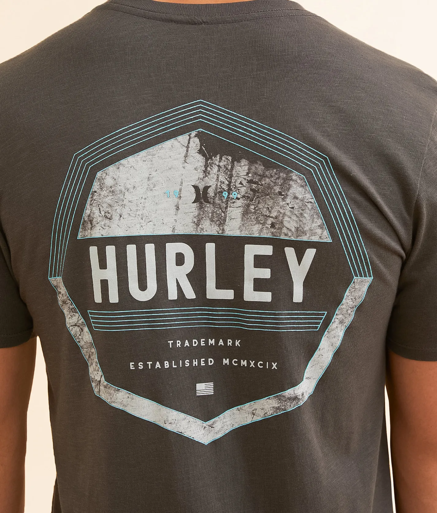 Hurley Refractor T-Shirt Raven Clearance