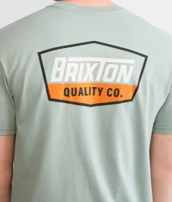 Graphic T-Shirts | Brixton Regal T-Shirt Ivy Green Washed Black