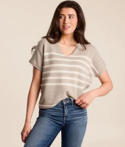 Tops | Z Supply Regina Striped Sweater Natural Heather