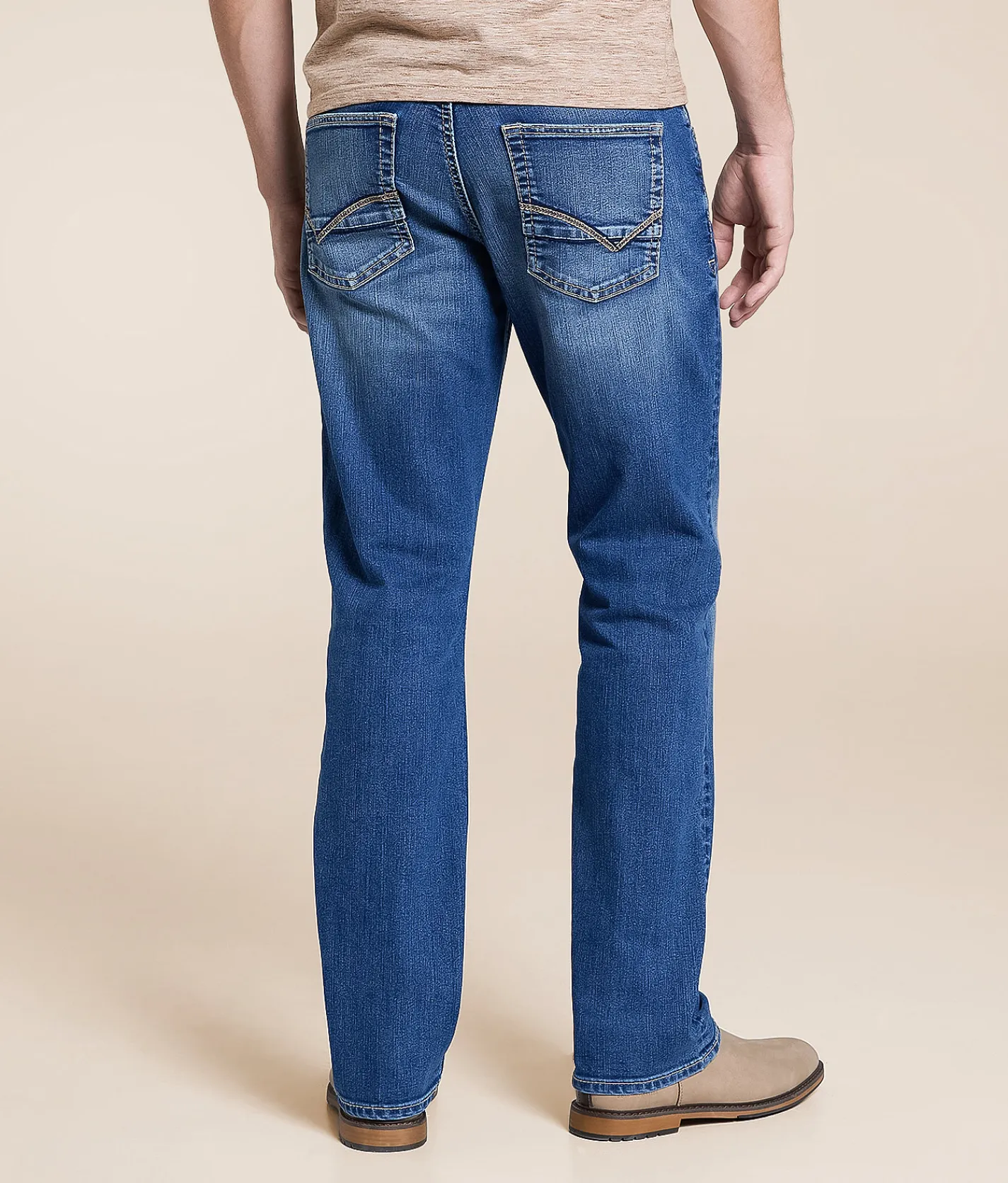 Bottoms|Jeans | Reclaim Regular Straight Stretch Jean Saxony