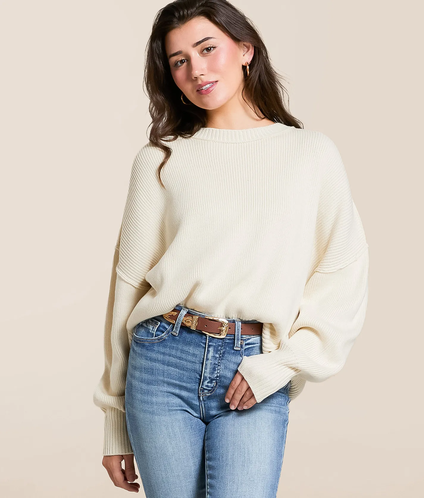 Tops | Double Zero Relaxed Dolman Sweater Sky Blue