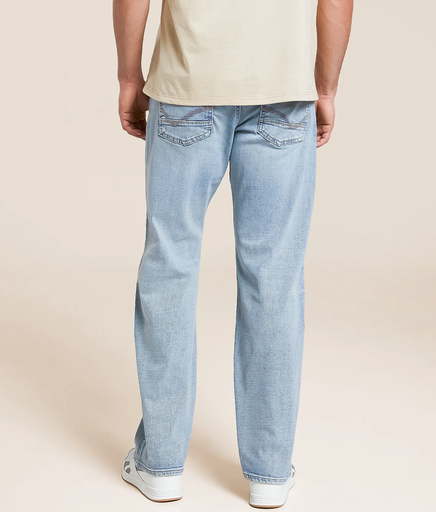 Reclaim Relaxed Straight Stretch Jean Ion Discount