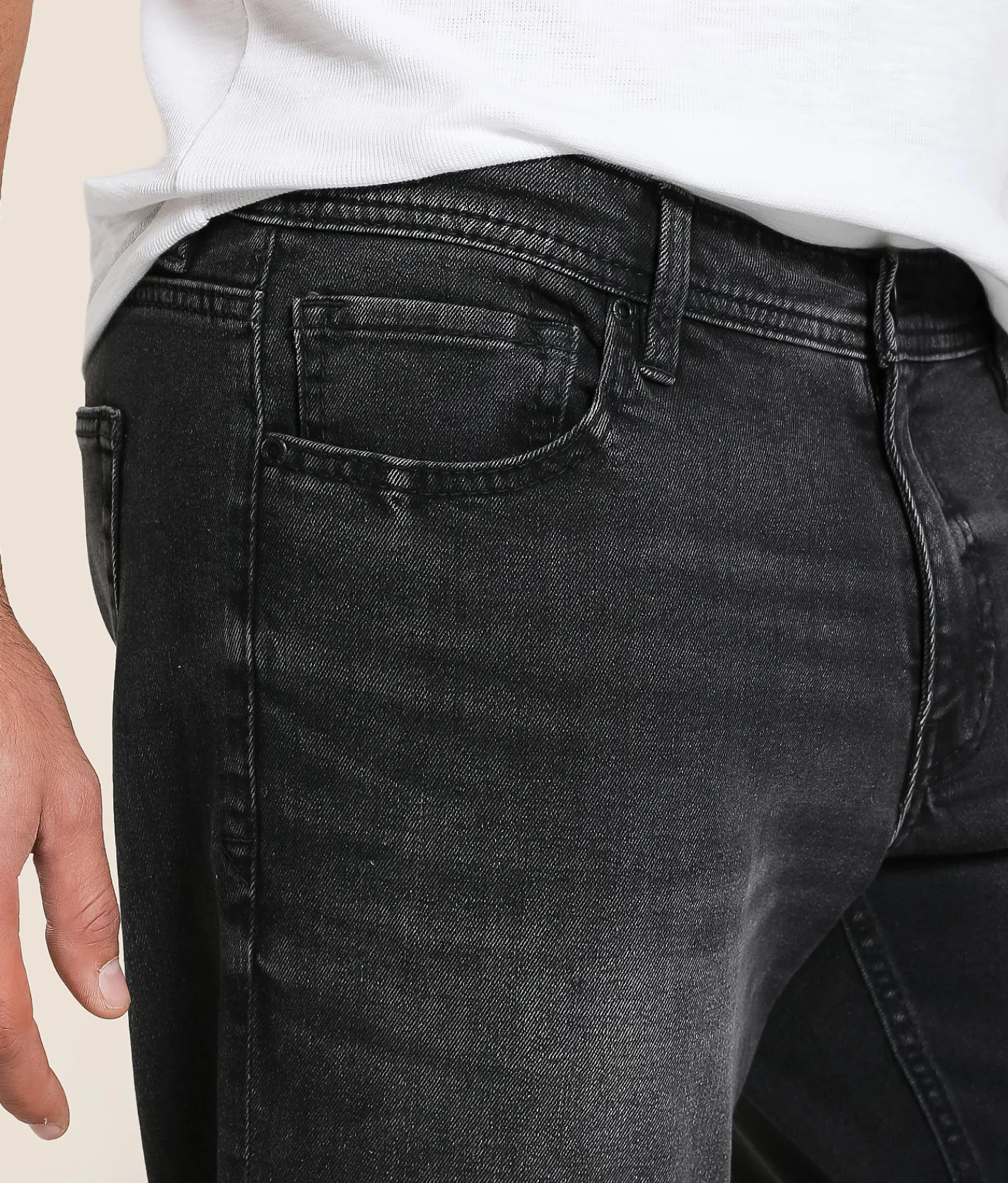 Bottoms|Jeans | Reclaim Relaxed Straight Stretch Jean Washed Black