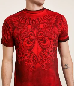 Affliction Remains T-Shirt Bright Red Outlet