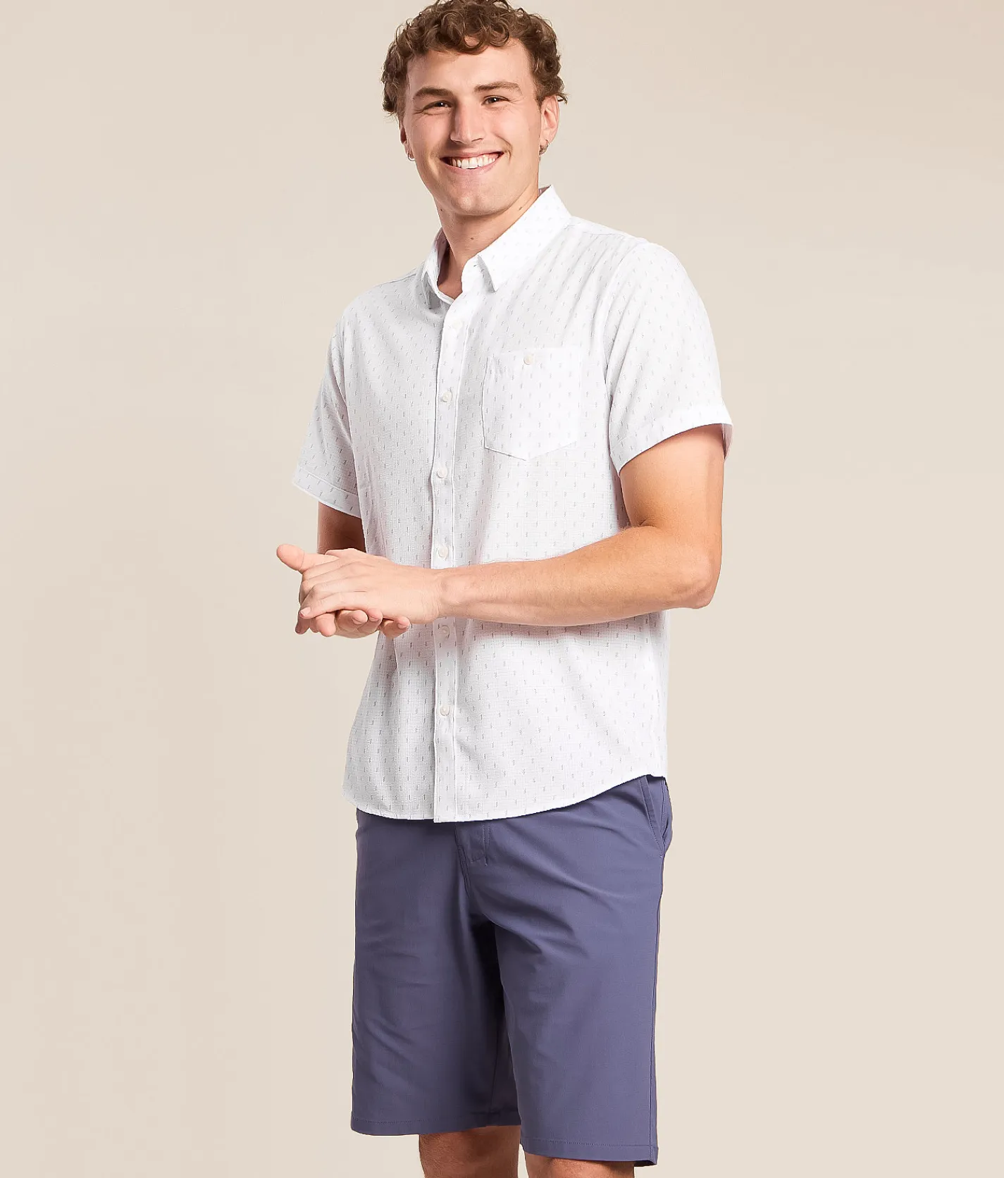 Tops | 7Diamonds Renzo Stretch Shirt White