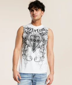 Affliction Repent Muscle Tank Top White Best