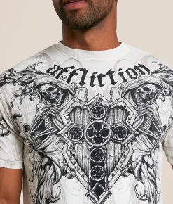 Tops|Graphic T-Shirts | Affliction Repent T-Shirt Off White
