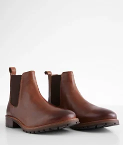 Reserved Footwear Theo Leather Chelsea Boot Brown Discount