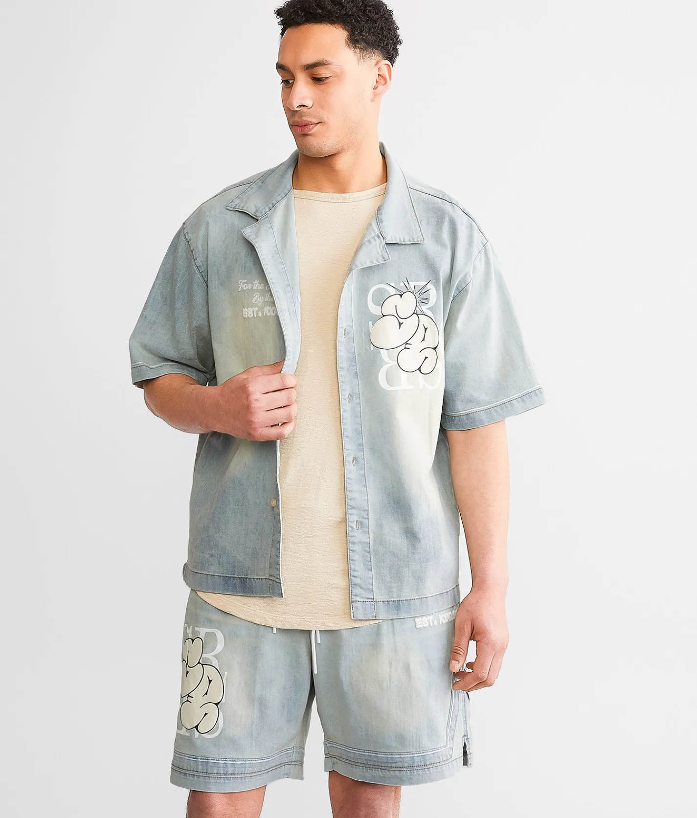 Bottoms|Shorts | Smoke Rise® Resort Denim Stretch Short Elm Blue