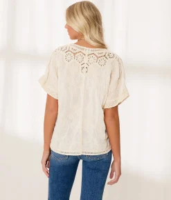 BKE Resort Edit - Crochet Cardigan Natural Sale
