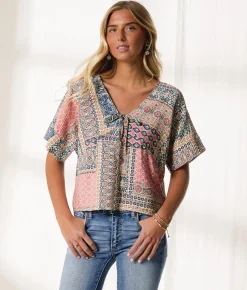 Tops | BKE Resort Edit - Mixed Print Top Multi